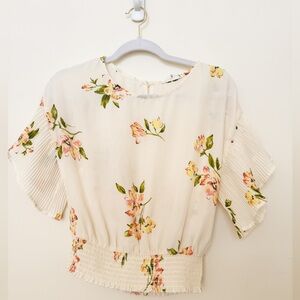 June & Hudson Floral Cream Blouse